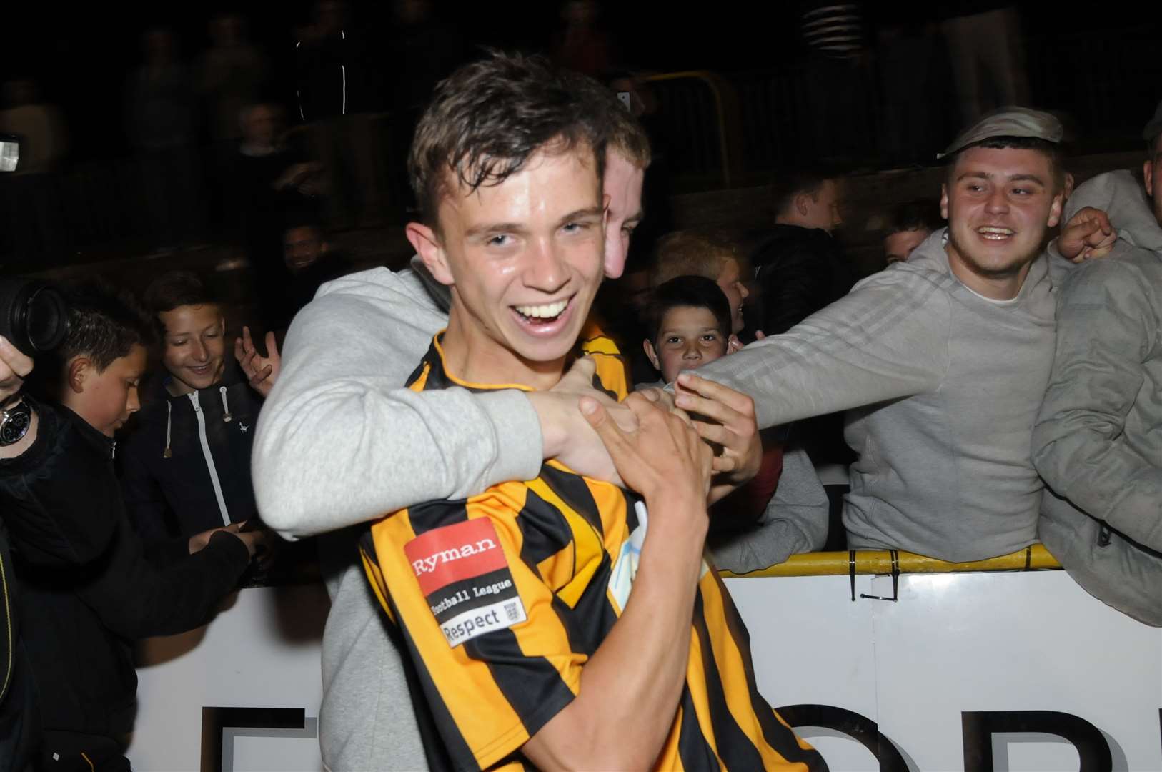 Johan Ter Horst celebrates with Folkestone Invicta back in 2014 Picture: Gary Browne