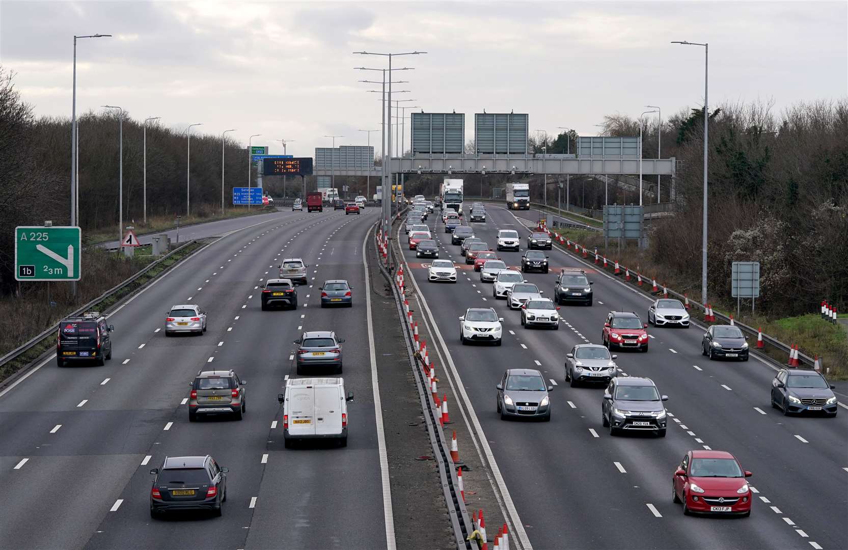Areas of the M25 likely to see long queues have been identified (PA)