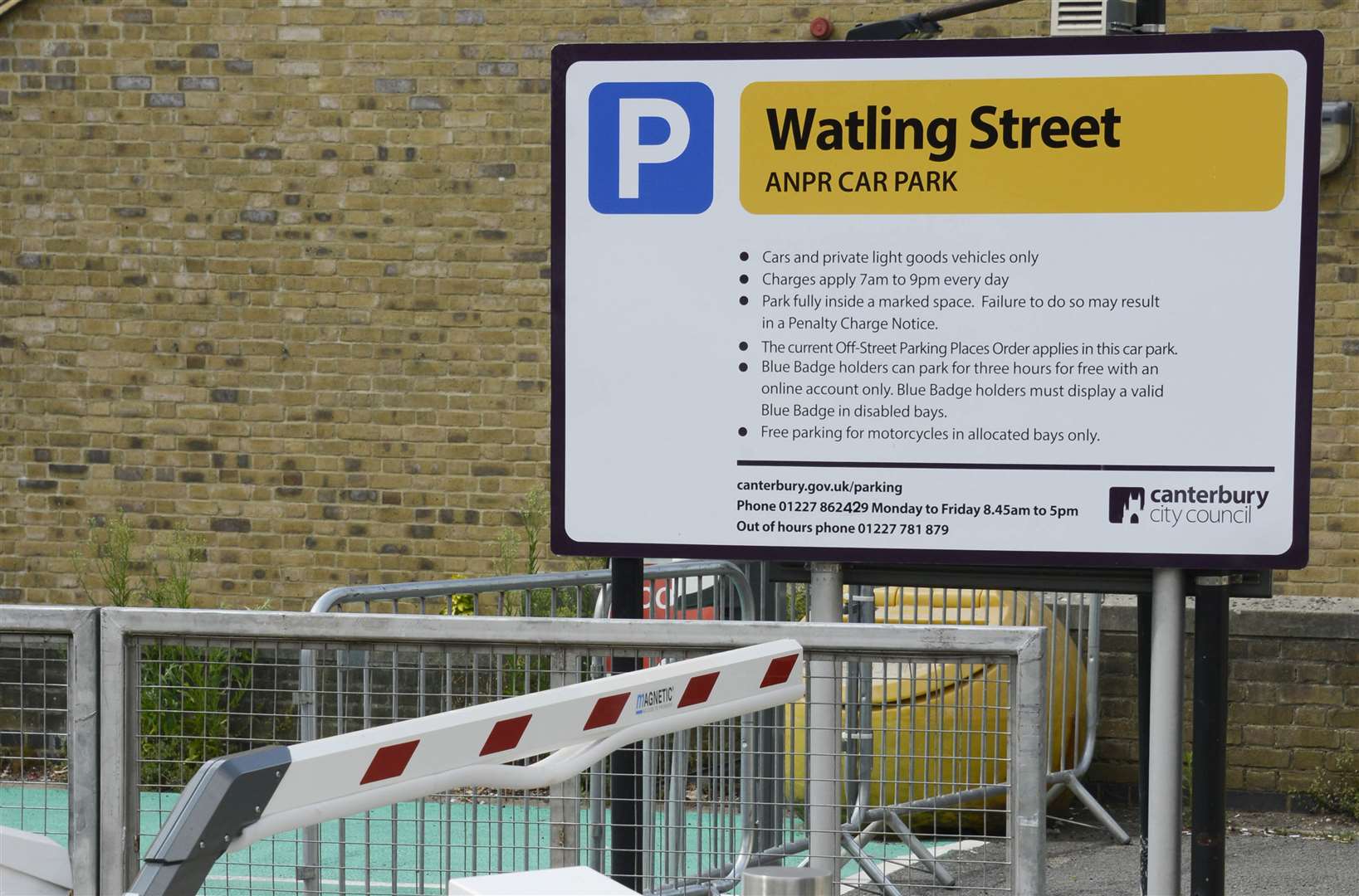 Canterbury's Watling Street car park has ANPR technology