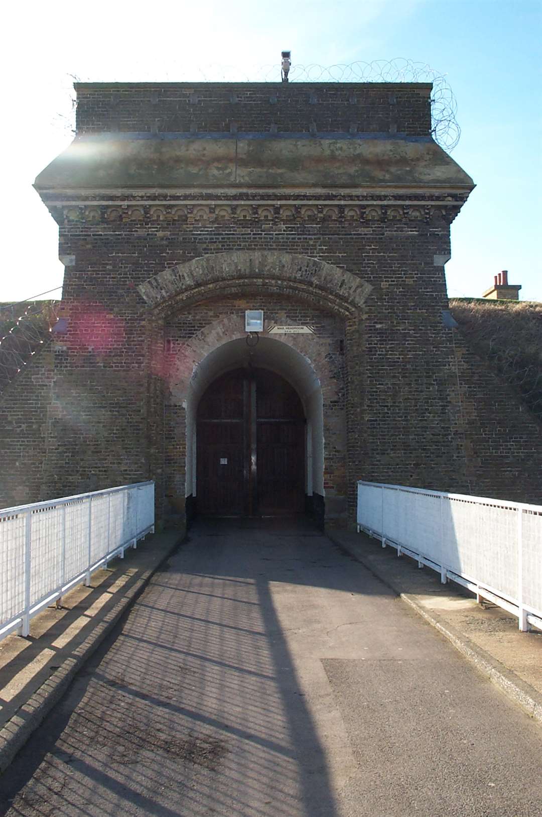 The entrance to the Immigration Removal Centre on Dover's Western Heights.