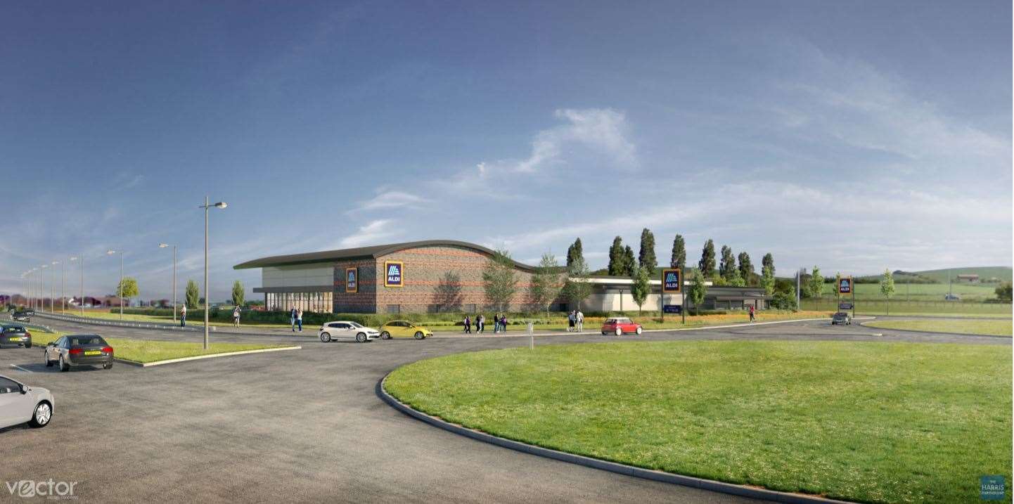 What the new Aldi store could look like at Neats Court, Queenborough, if given the go ahead