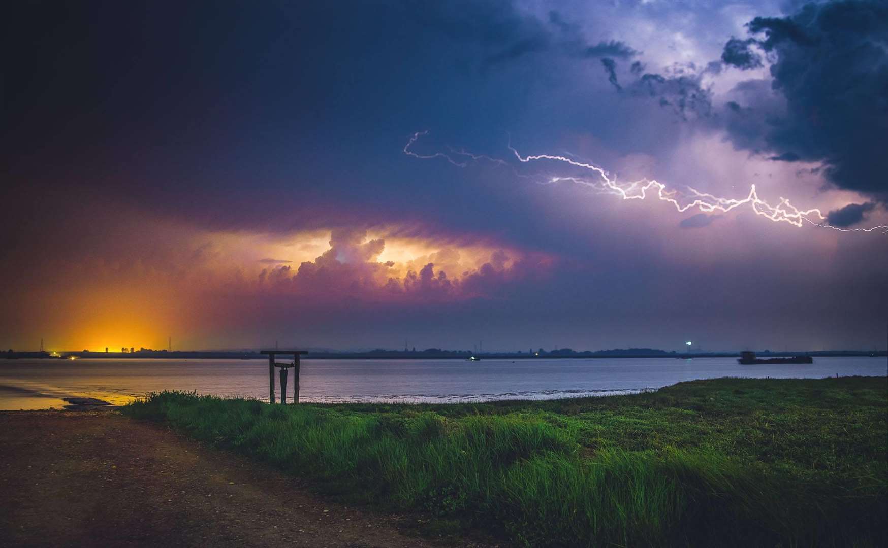 Stormy weather and lightning captured in the skies over Harty on the Isle of Sheppey by Julius Matikas. Picture: matikas-photo.com