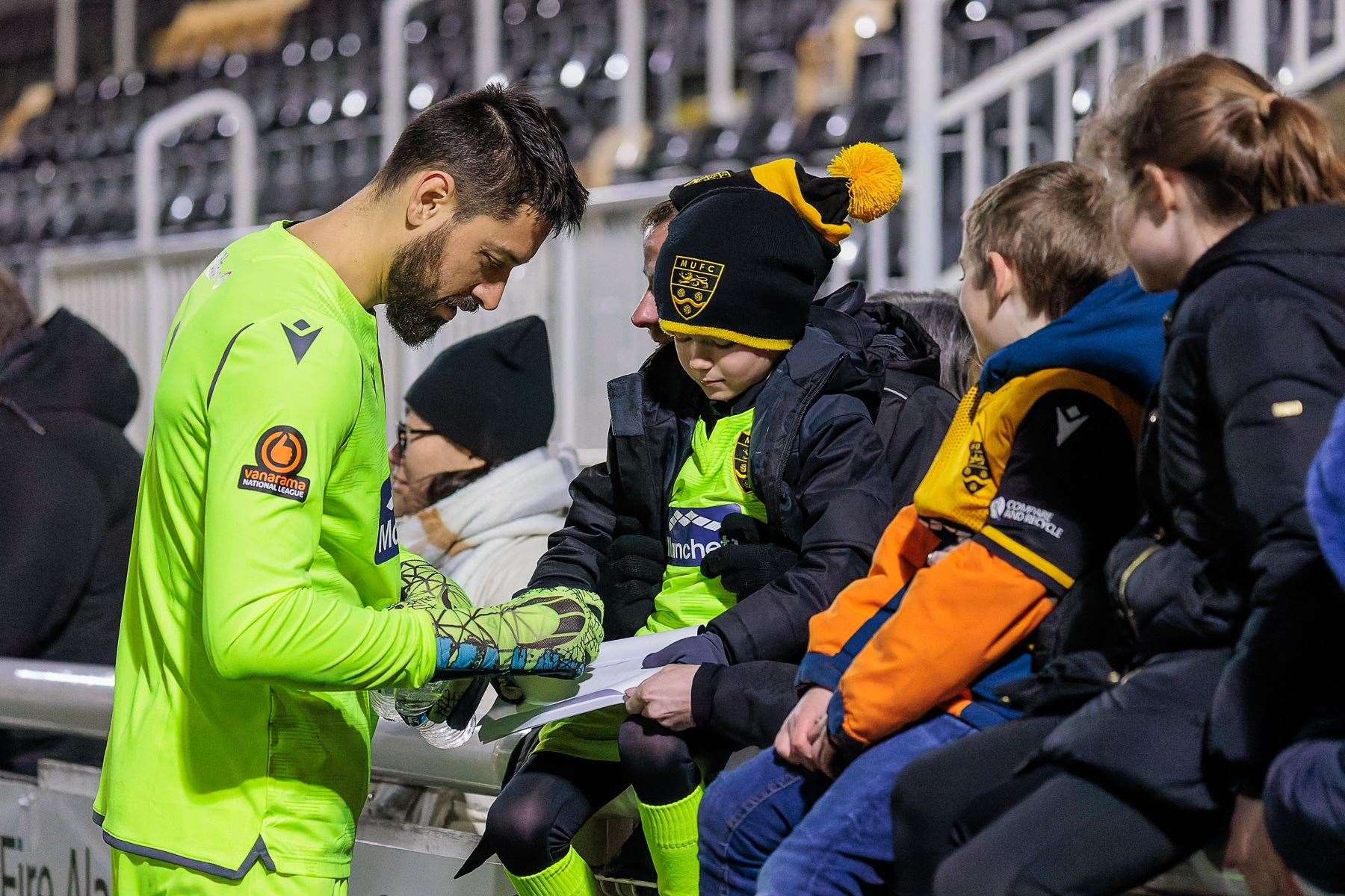 Maidstone United goalkeeper Lucas Covolan will have a few more autographs to sign if he keeps out Ipswich. Picture: Helen Cooper