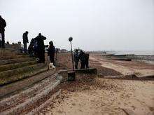 Touchpaper TV who were filming at Sheerness beach off Marine Parade on Tuesday