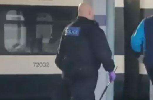 A police officer at Dartford station. Picture: @billypryor9 (7385358)
