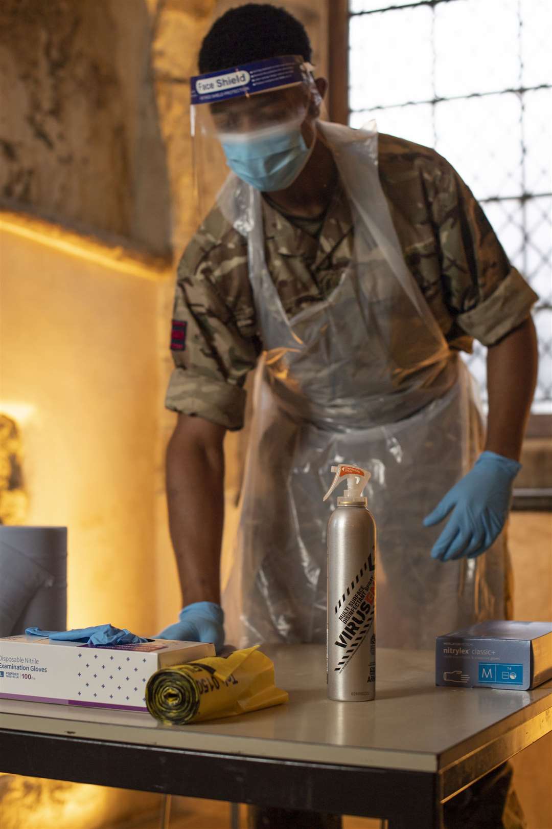 The Virusend spray is being used at military-run coronavirus testing sites across Medway. Picture: Ministry of Defence