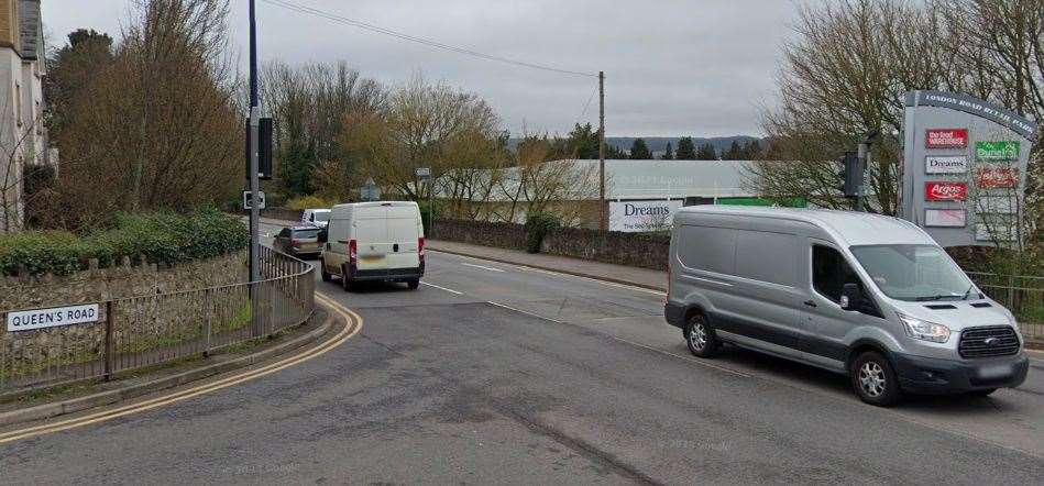 Queen's Road at the junction of London Road in Maidstone. Picture: Google