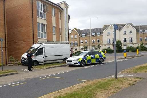 The van was crashed at the Thistle Hill Way estate