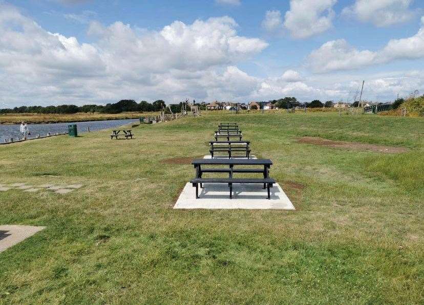 Five benches have also been installed at Barton's Point on Sheppey. Picture: Elliott Jayes