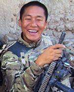 Rifleman Suraj Gurung, from the 1st Battalion The Royal Gurkha Rifles