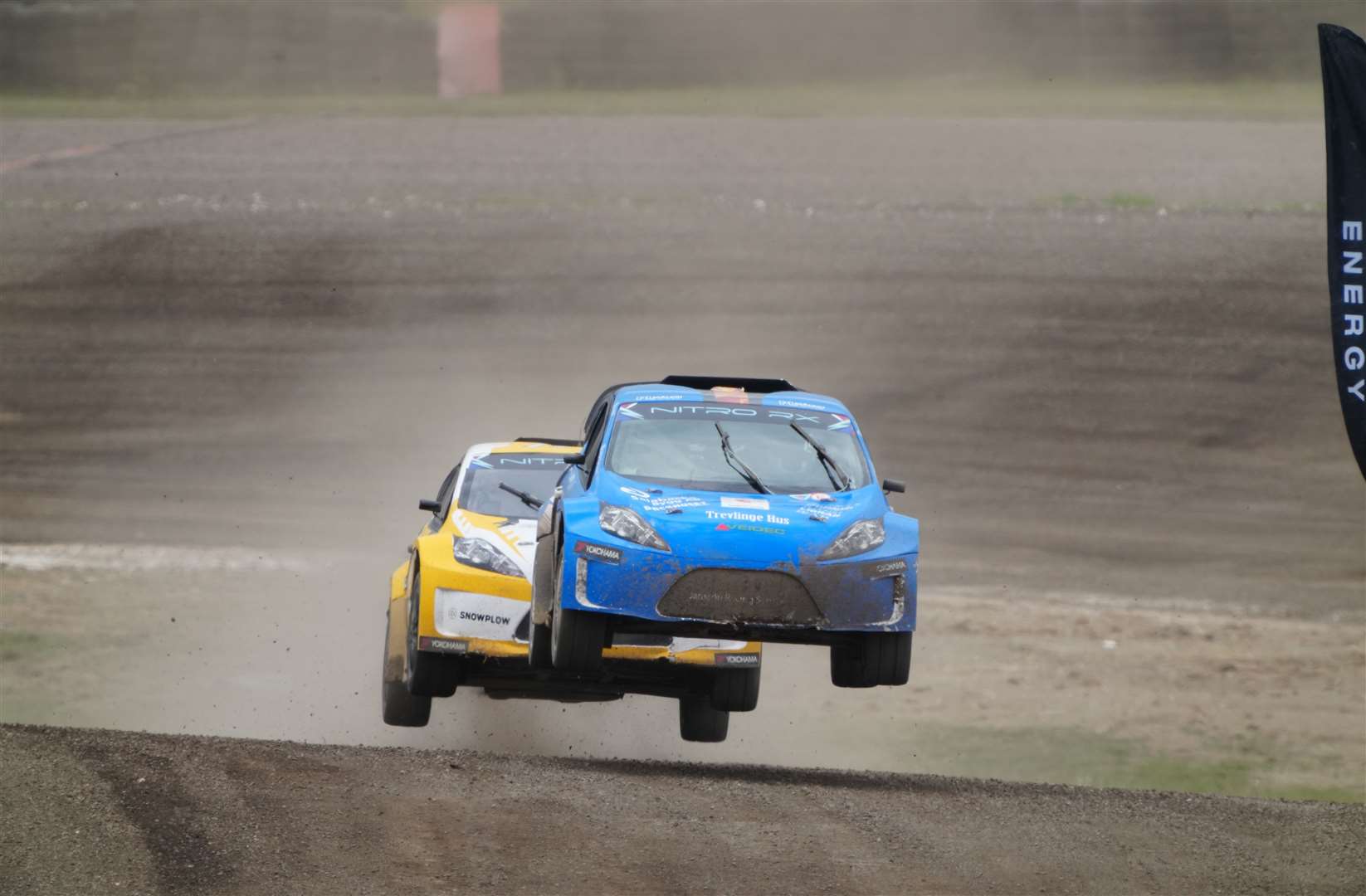 The new jump will now be used for all rallycross events. Picture: Nitro Rallycross