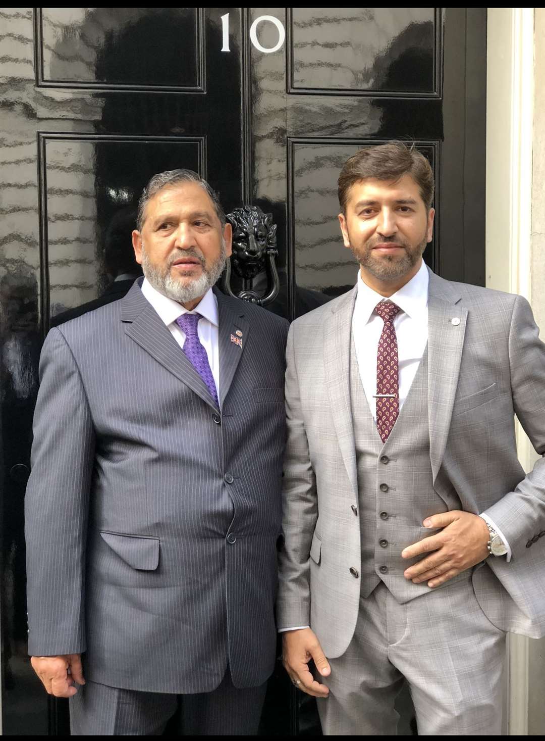 Haji Mohammad Aslam (left) with his son Cllr Ejaz Aslam