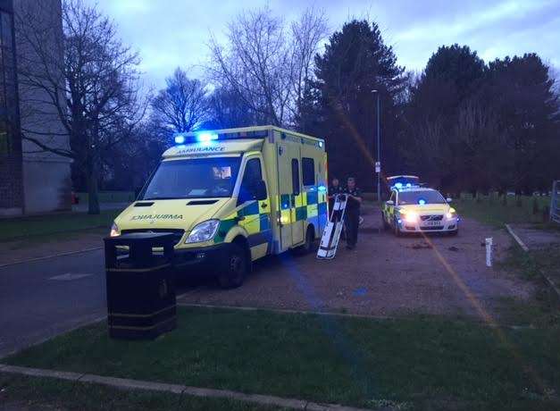 The air ambulance landed at Mote Park