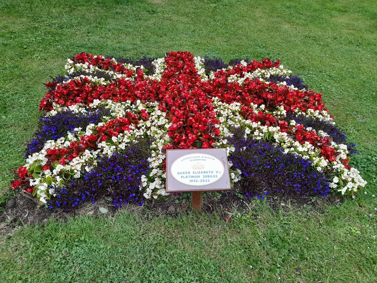 The Platinum Jubilee display in Harrietsham - one of many to celebrate the occasion in June