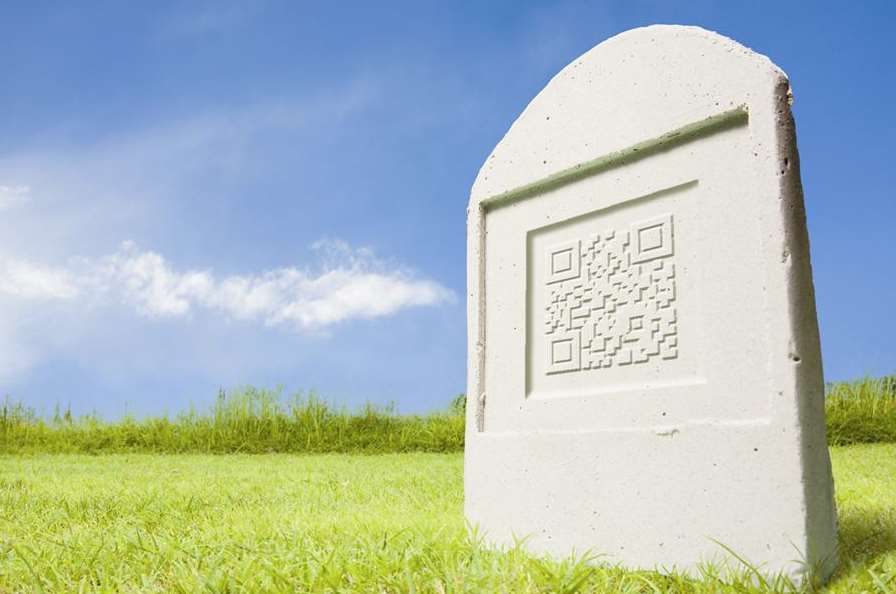 How a QR code could look on a gravestone