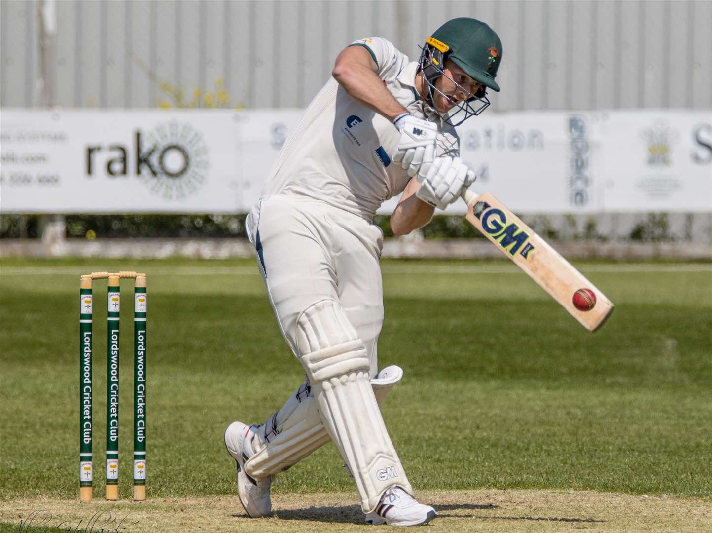 Jack Laraman, whipping one through the leg-side, contributed 34 to Lordswood’s 245 all out. Picture: Allen’s Photography