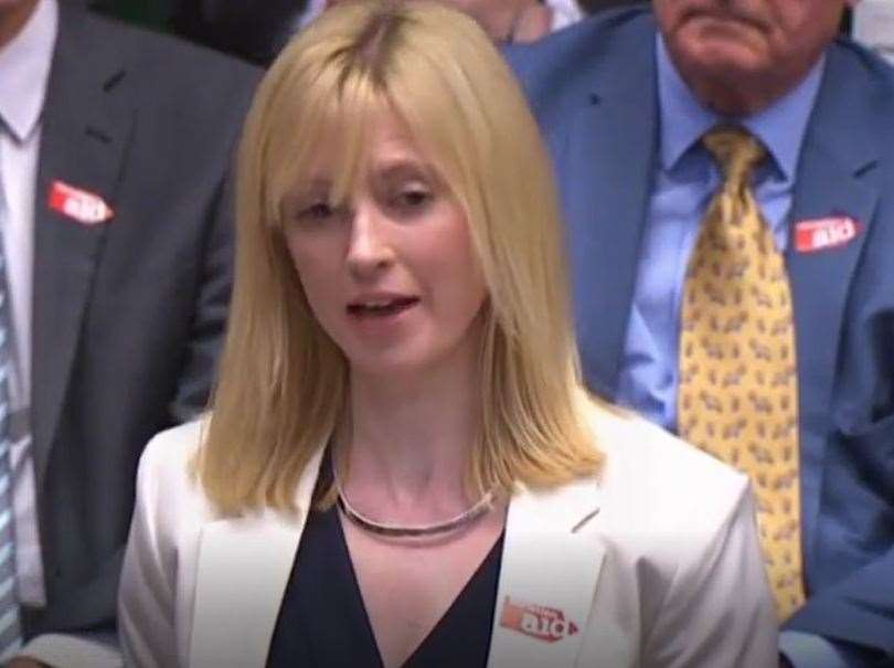 Rosie Duffield speaking in parliament