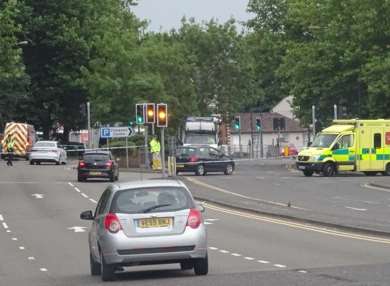 Several roads around Maidstone were closed by police. Picture: Owen Harfleet