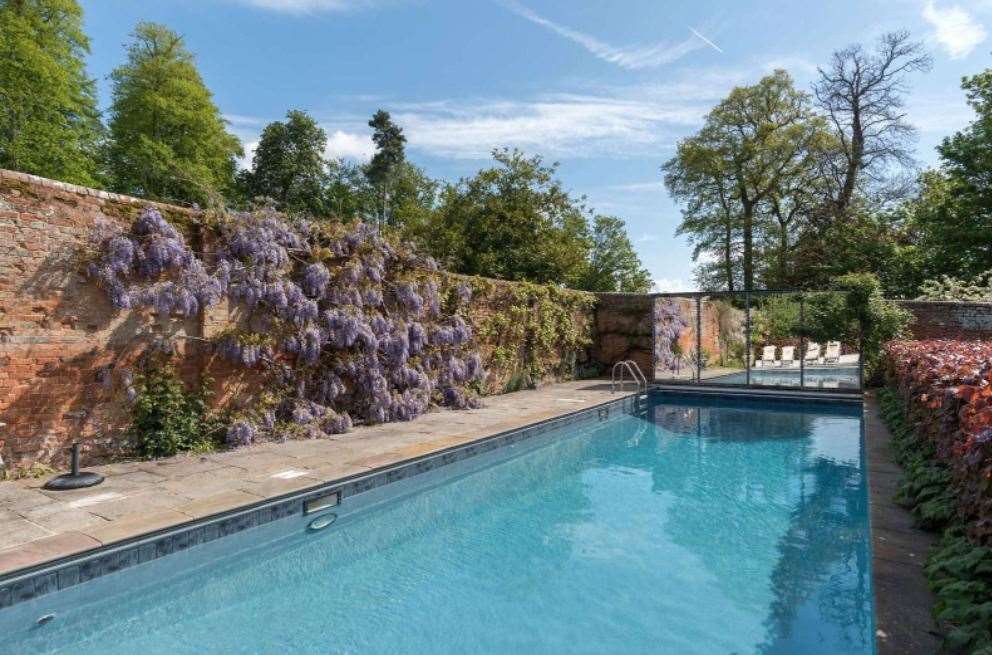The pool at Ulcombe Place gives you complete privacy as you paddle. Picture: Savills