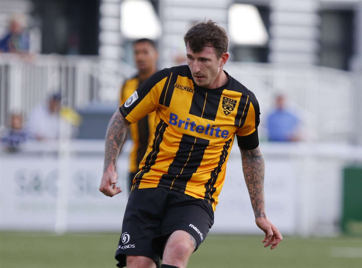 Margate manager Reece Prestedge in his playing days for Maidstone. Picture: Andy Jones