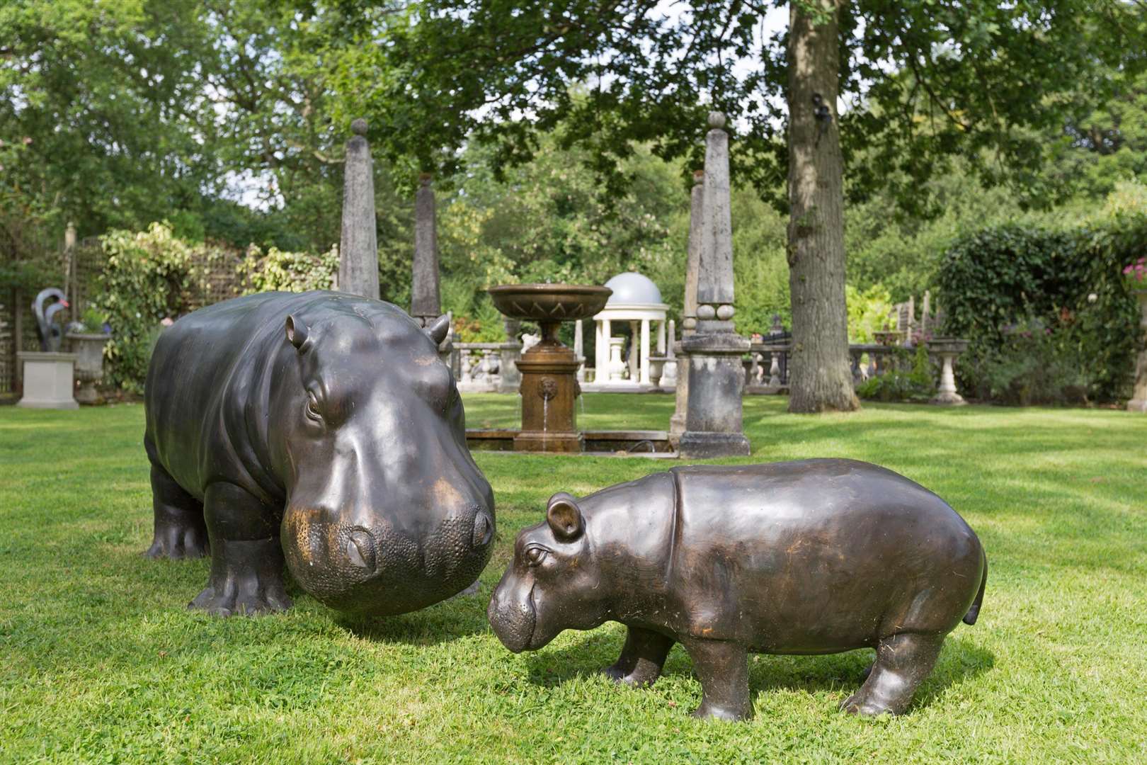 'Harry the Hippo' with 'Harry Jr', who was sold before the break-in