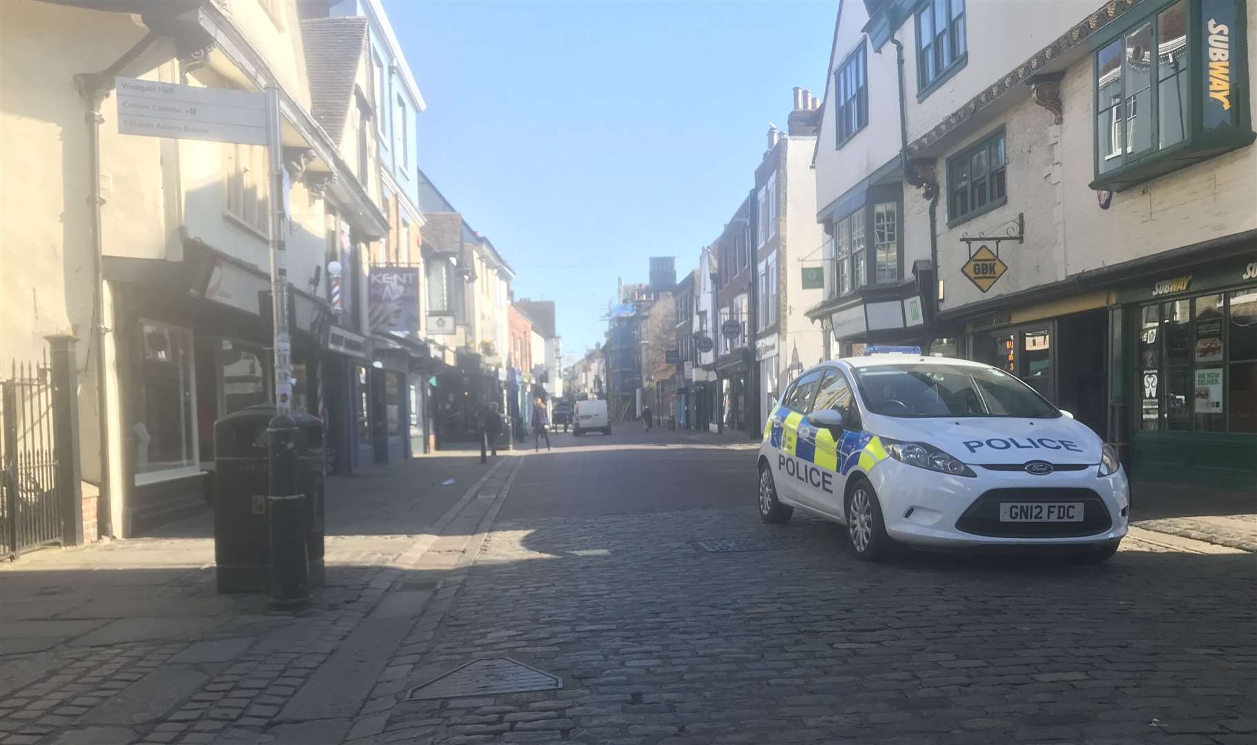 Police were called to Canterbury city centre. Stock picture