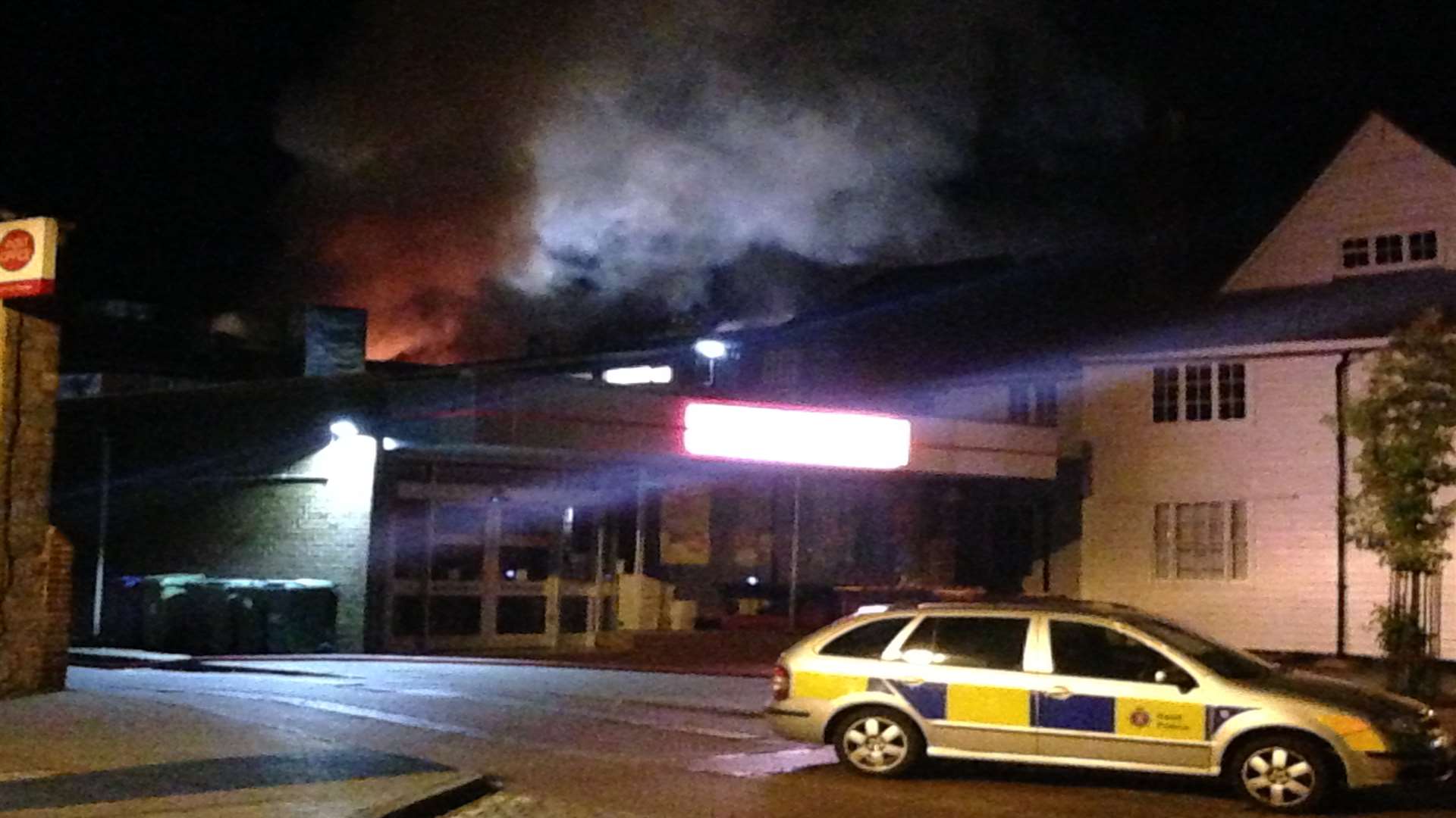 Emergency services at the blaze in Preston Street, Faversham