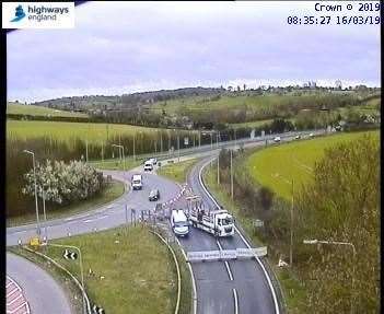 Traffic is being prevented from joining the coastbound stretch of the M2 (7820885)