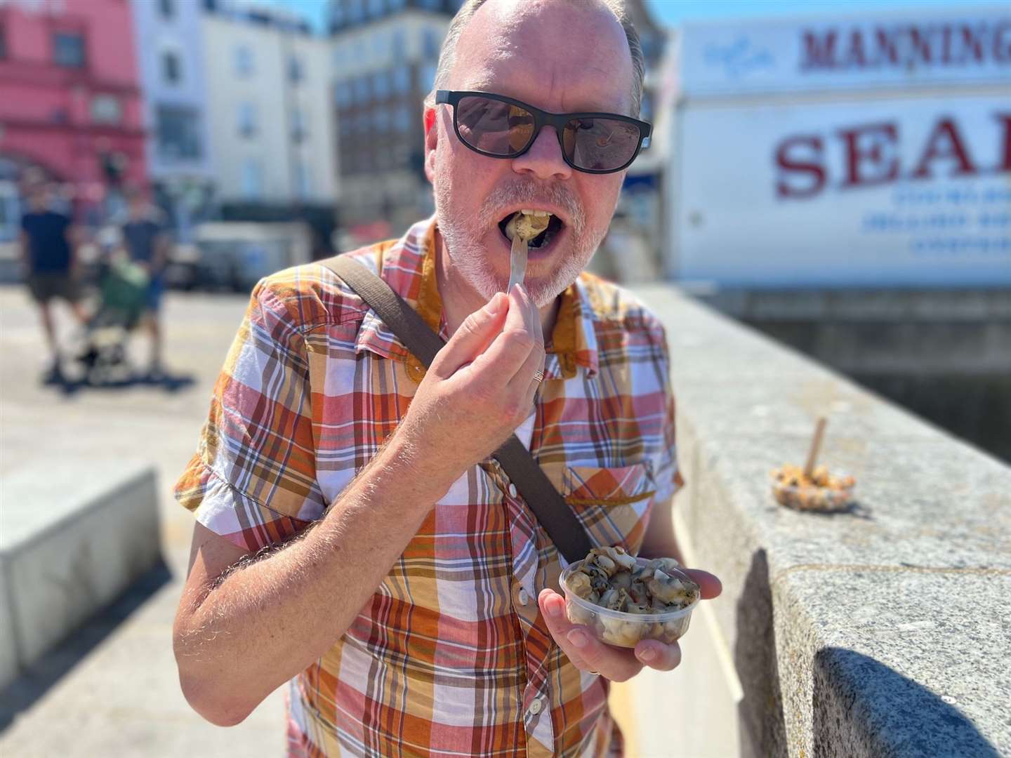 Your reporter gobbles down a whelk in a, frankly, questionable shirt