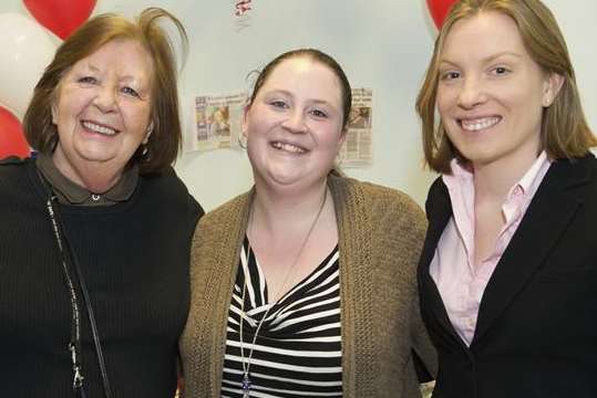 Danielle Amusa with Tracey Crouch MP and Cllr Jane Chitty