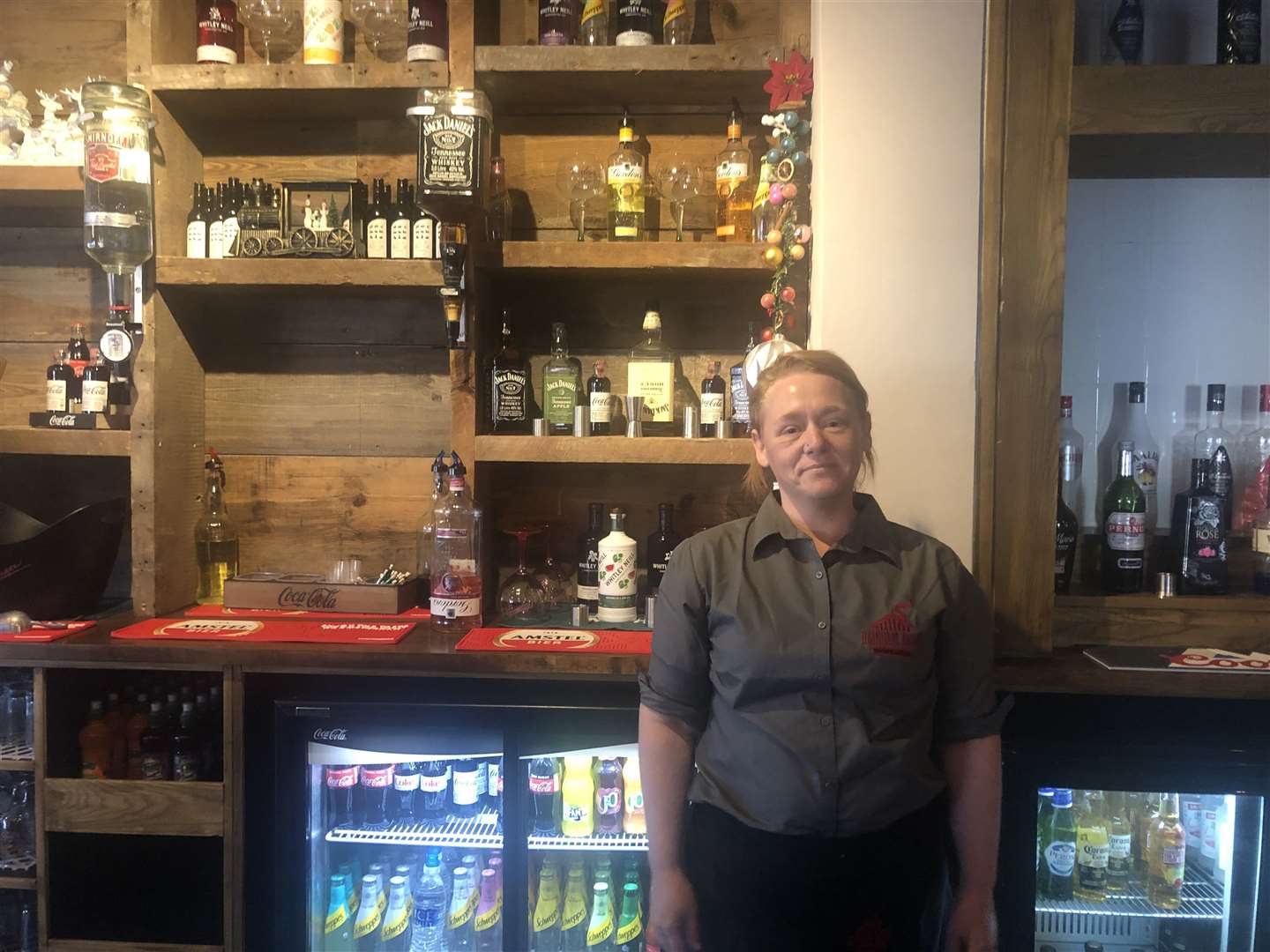 Zoe Clayden works behind the bar at the pub