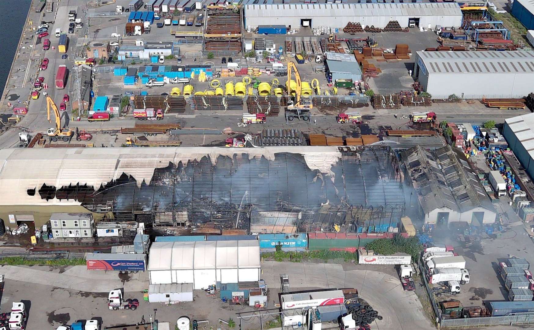 Drone images show the extent of the damage. Picture: @AerialimagingSE