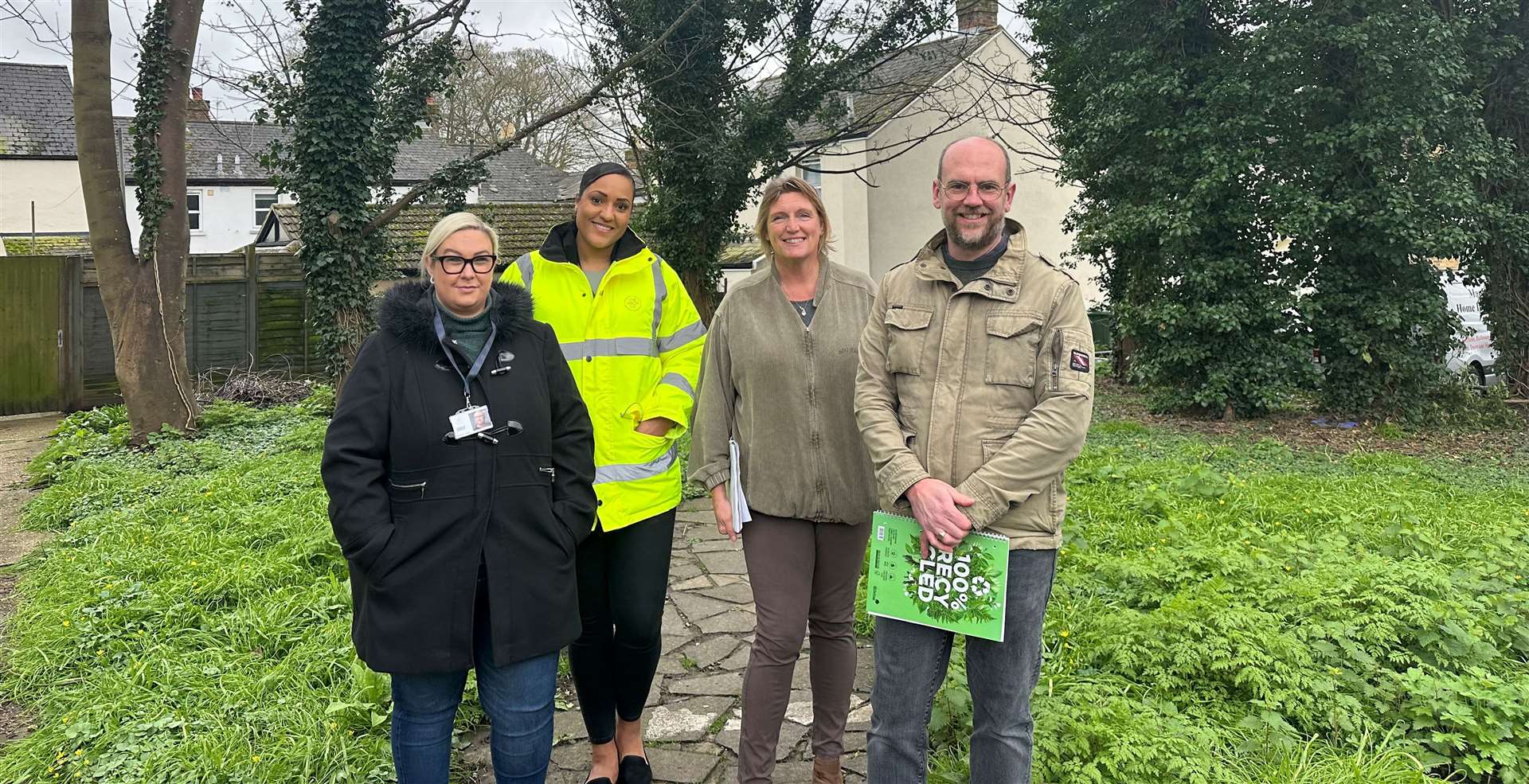 From left, Danielle Morgana and Naomi Grant, both of The Arch Company, with Sam Phillips and Stuart Bourne, both from Involve Kent at the site off Woollett Street, Maidstone
