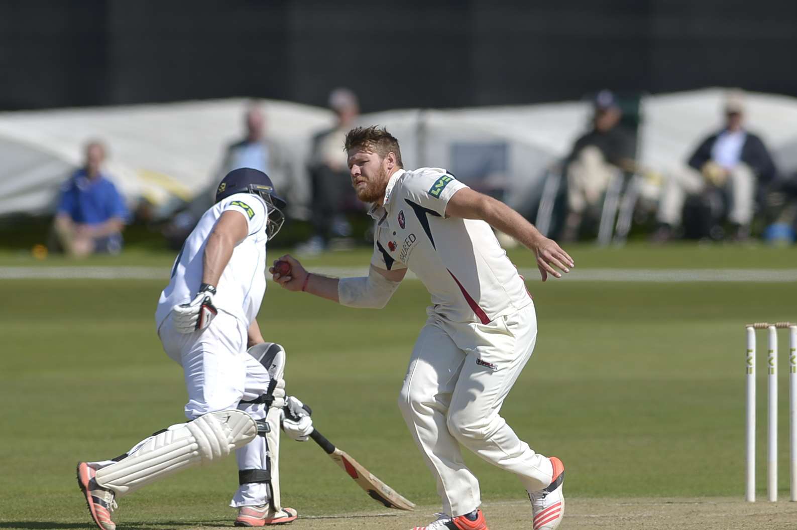 Matt Coles claimed five wickets in the Derbyshire first innings Picture: Barry Goodwin