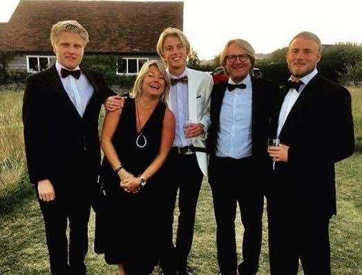Dominic Hamlyn, far right, with his family (Picture: Benedict Hamlyn / Instagram) (20299929)