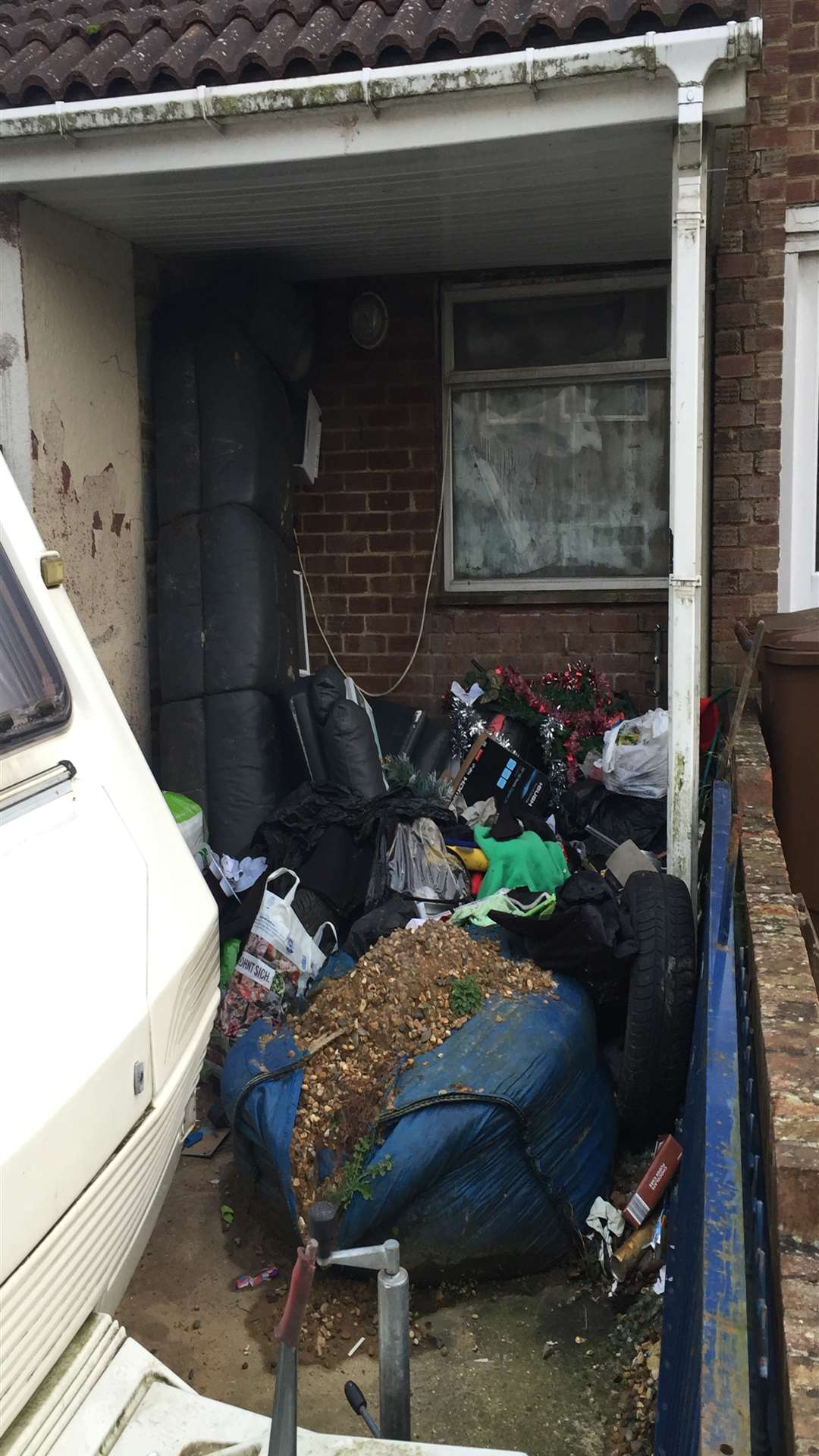The filthy scene at Sedge Crescent,Chatham