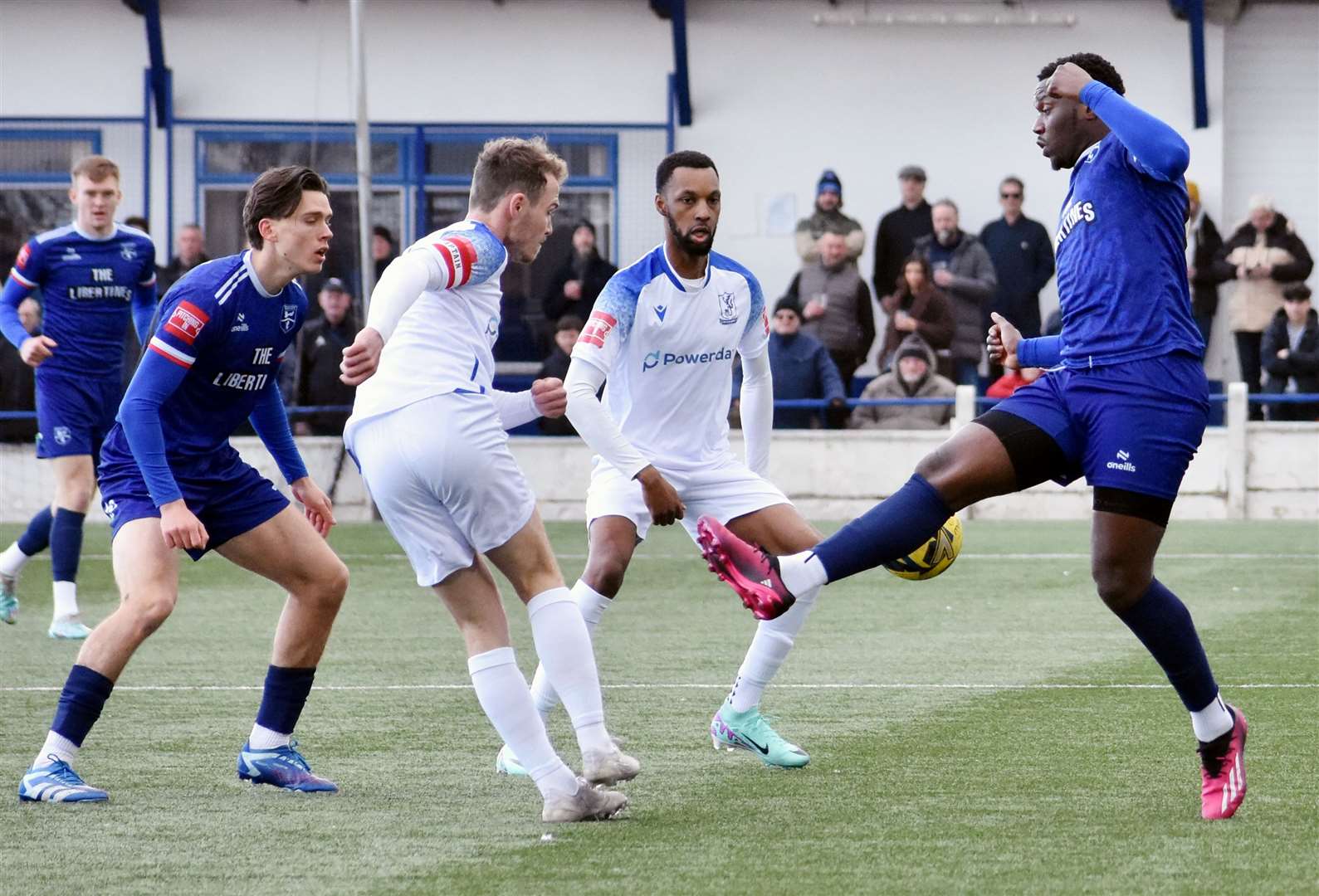 Match action between Margate and Enfield. Picture: Randolph File
