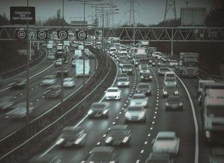 Traffic at the Dartford Crossing. Stock picture