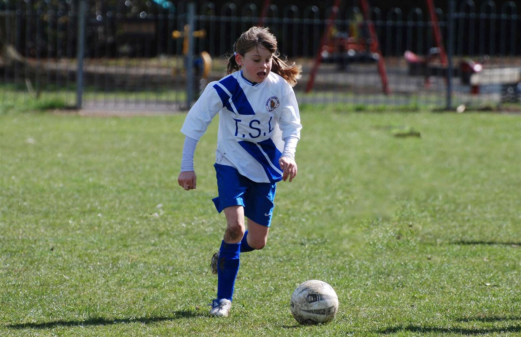 A young Alessia Russo playing for Bearsted.