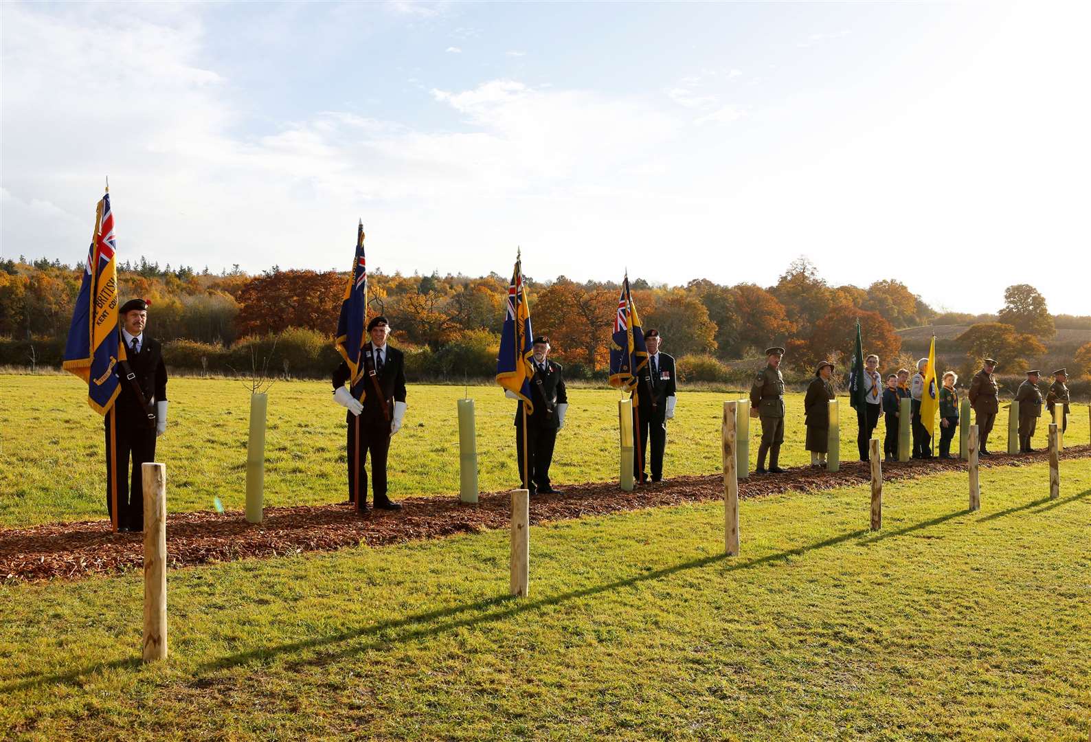 The opening of the Hollingbourne Avenue of Remembrance in 2018
