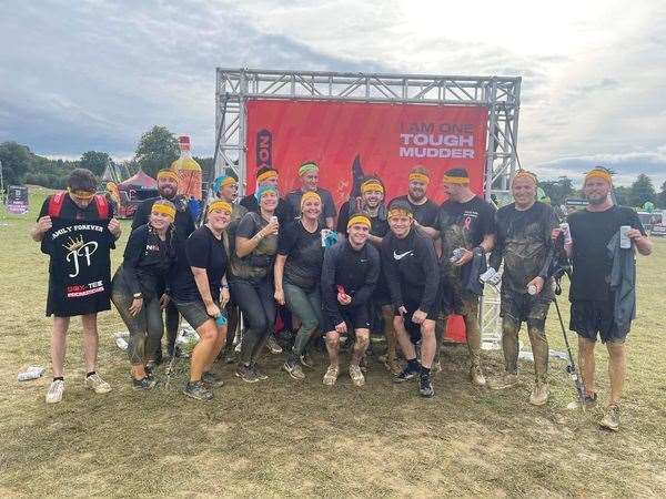 The JP Family Forever team that took on the tough mudder race in Horsham. Picture: Stephen Powell