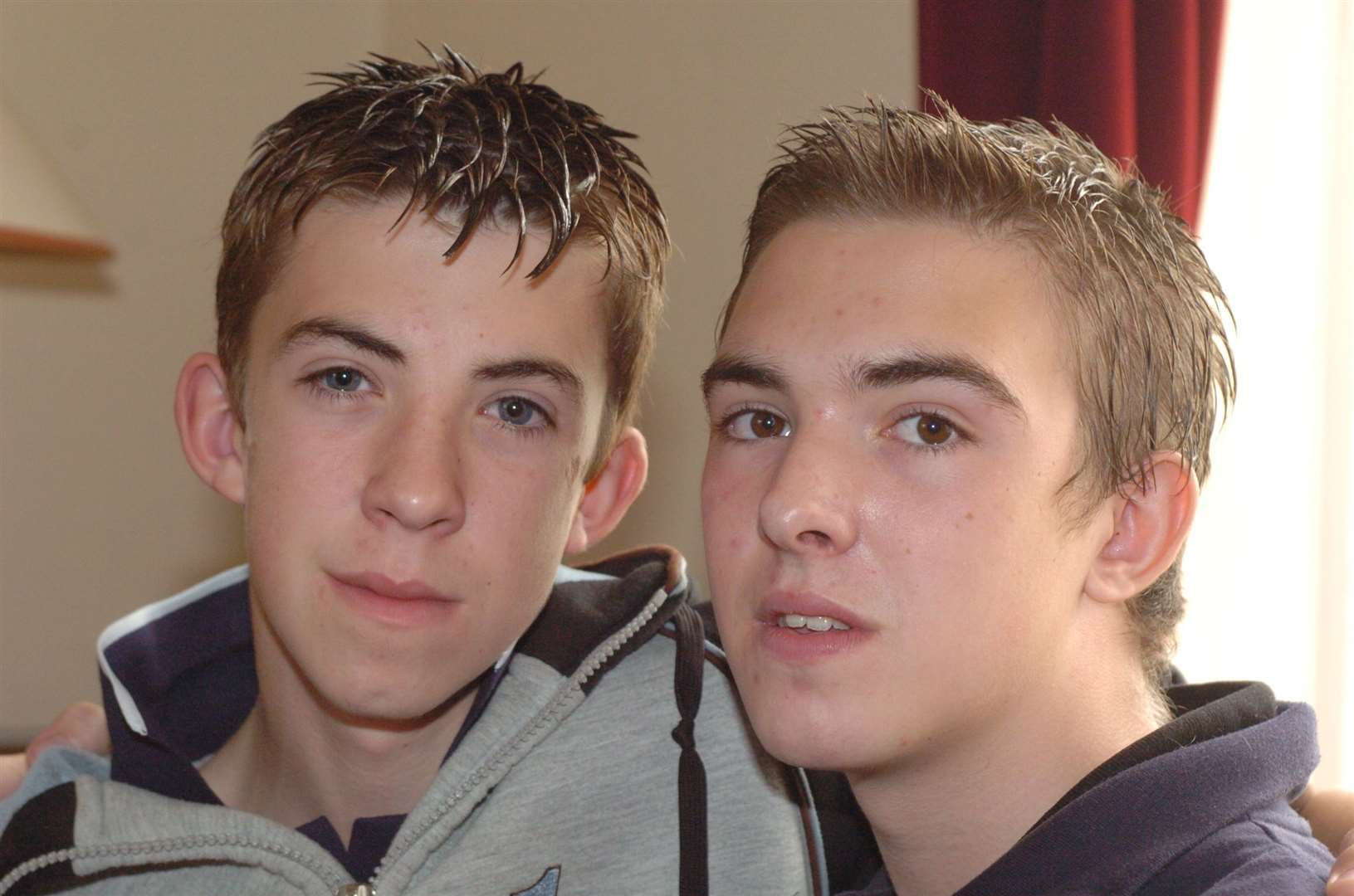 Michael Chapman, left, and his older brother David pictured in 2005. Picture: Steve Crispe