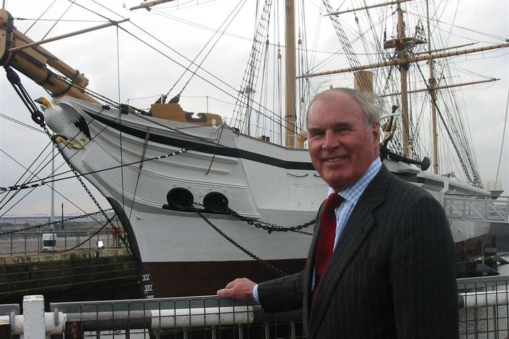 Admiral Sir Nicholas Hunt at the Dockyard in 2004