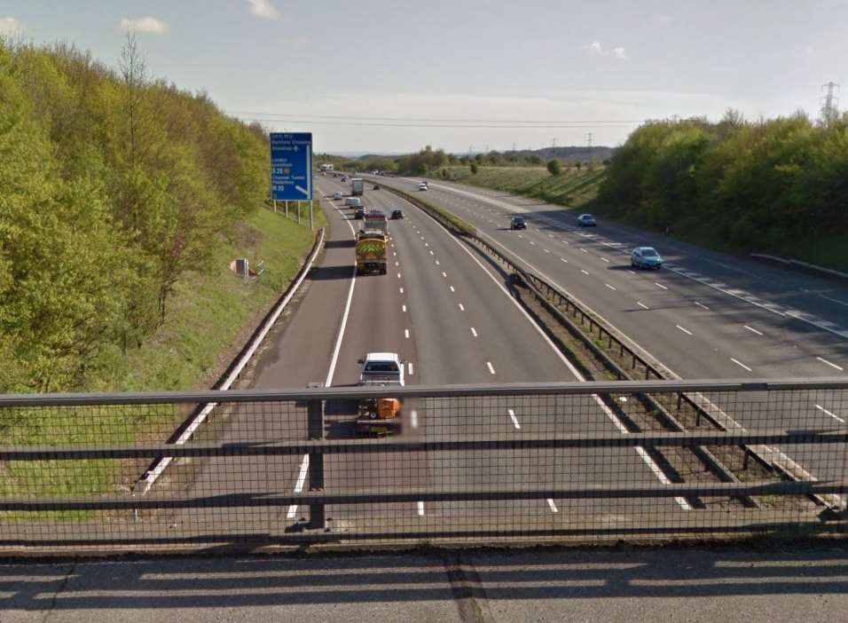 The M25 at Swanley with be closed overnight