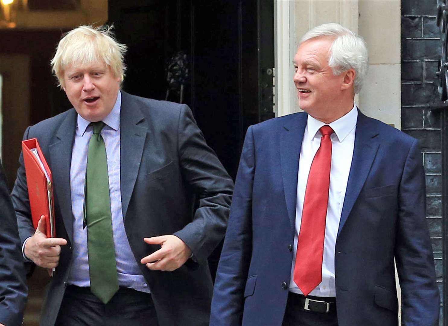 Boris Johnson (left), then Foreign Secretary and now Prime Minister, and David Davis who has urged Boris Johnson to resign (Gareth Fuller/PA)
