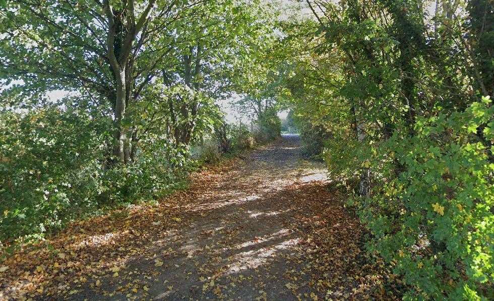 A wooded area at the end of Oak Road in Murston. Picture: Google Maps