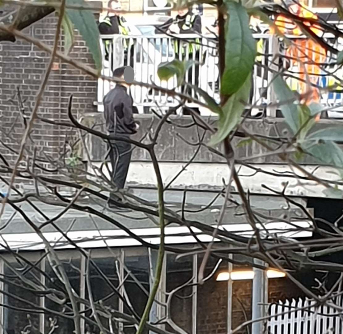 Lucas Nurden was seen walking on the roof. Picture: Kim Young