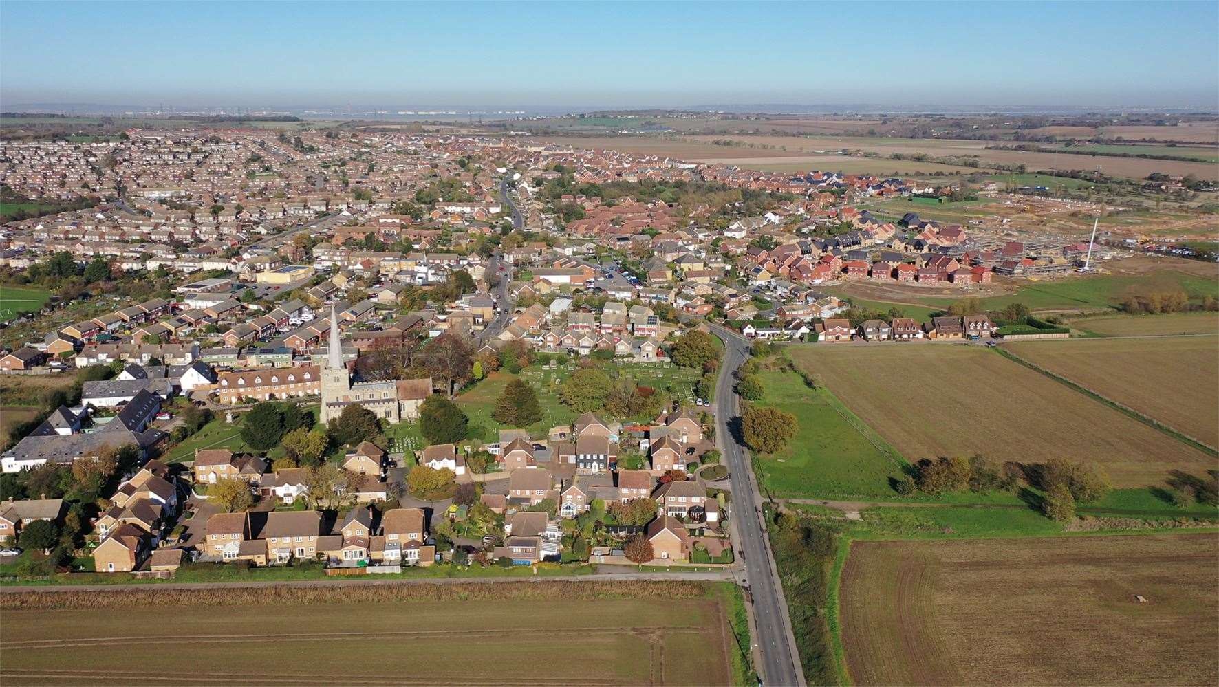 An aerial view of Hoo village. Picture: Medway Council