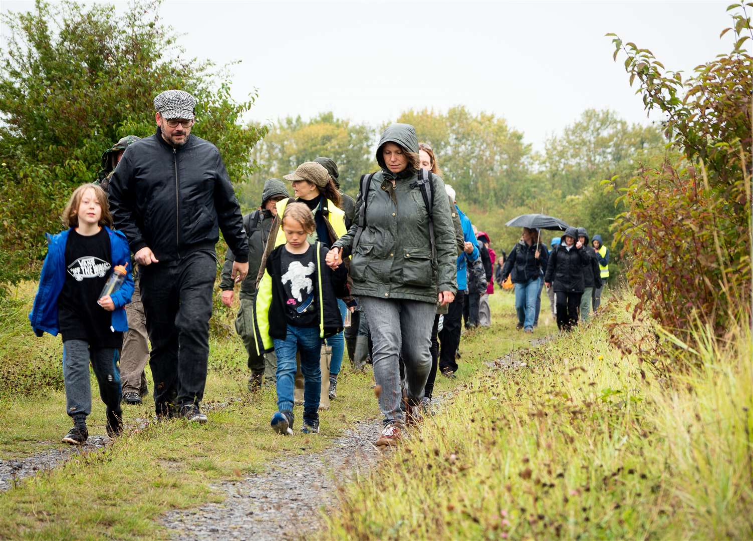 Visitors touring the Swanscombe Marshes. Photo: Richard Bayfield