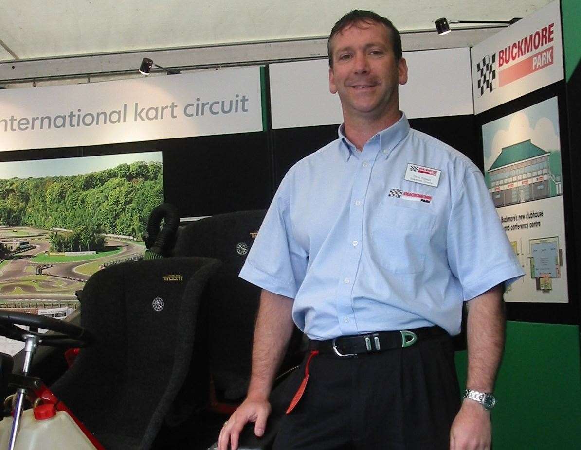 Chris Pullman, Buckmore's former chief operating officer, was a key part of the track for years. Malvern says: "Bill and Chris were the glue – Bill was the man who got things done and Chris was the glue that kept it all together." Pullman is pictured at the Kent County Show in 2002